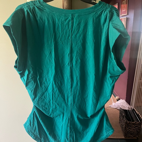 Athleta Teal Green V-Neck Cap Sleeve Top - Picture 6 of 6